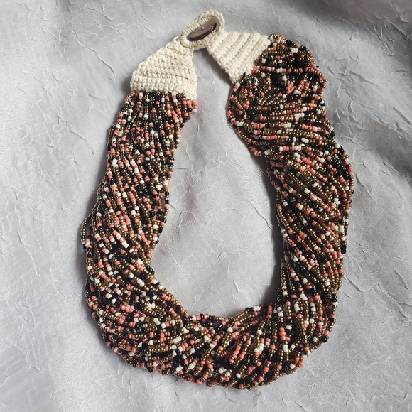 Boho multi strand sead beads necklace - Picture 2 of 7